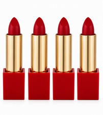 4 PCS.-Elizabeth Arden Ceramide Ultra Lipstick Rouge 01-Tester/Travel Size-NEW