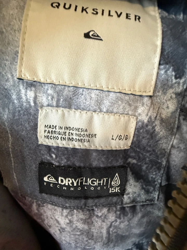 Quiksilver Men's Large Brown/Tan Snowboard Jacket- 15kMM- Waterproof Technology - Image 4 of 4