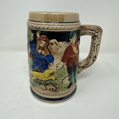 Small German Beer Stein With Hunting Scene