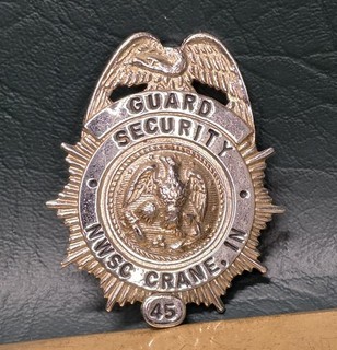 Vintage Guard Security Hat Badge Naval Weapons Systems Center (NWSC) In...