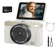Digital Camera,Autofocus 4K Vlogging Camera for Photography with 32GB Card,48MP