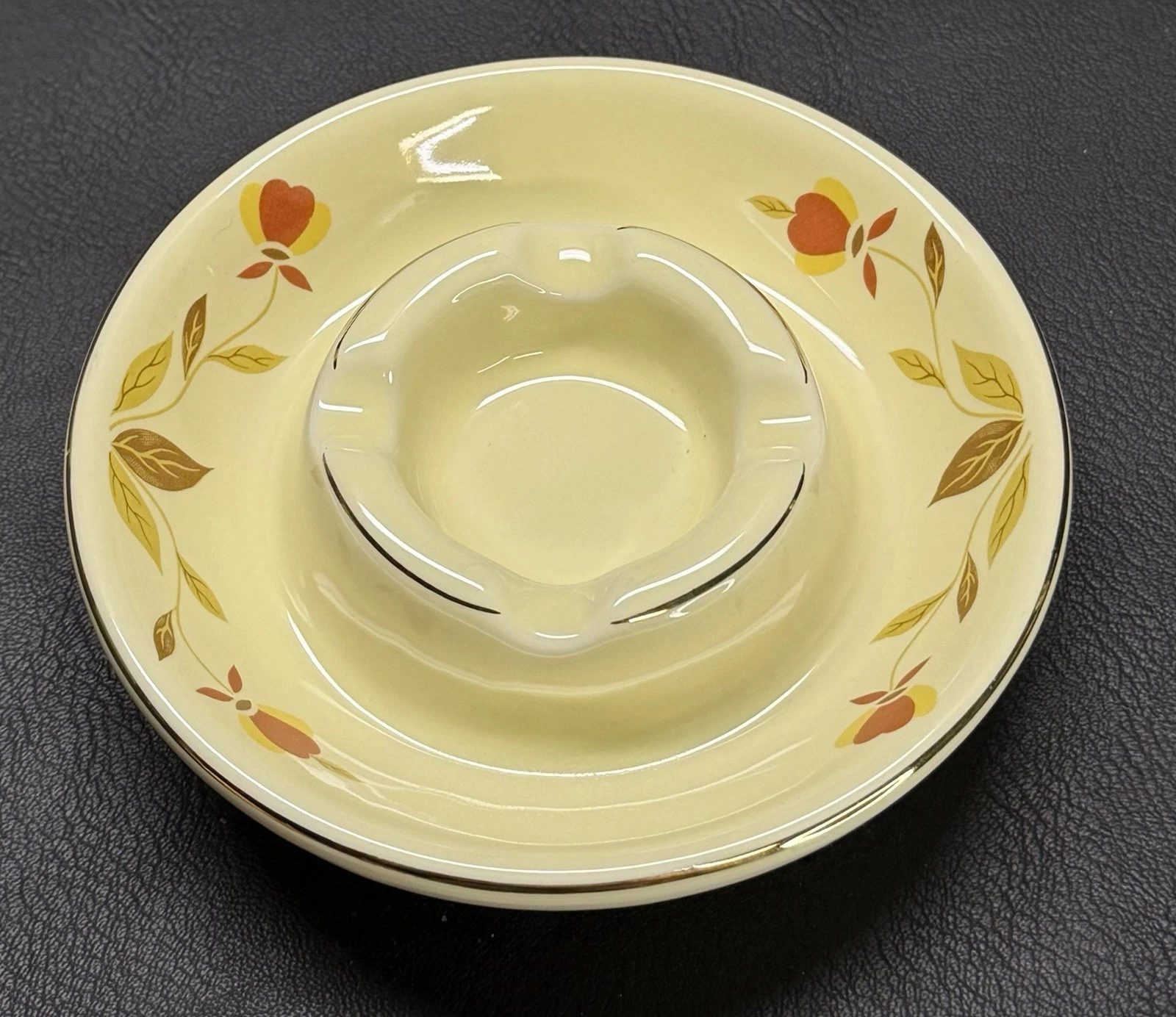 2010 JEWEL TEA Autumn Leaf Round Ashtray Ltd Edition Hall China NALCC Unused