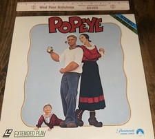 Popeye Laserdisc  Movie Robin Williams Shelley Duvall 1980 --extended play