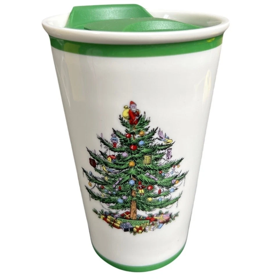 Spode A Christmas Tree Travel Mug NIB W/ Lid - Image 4 of 4
