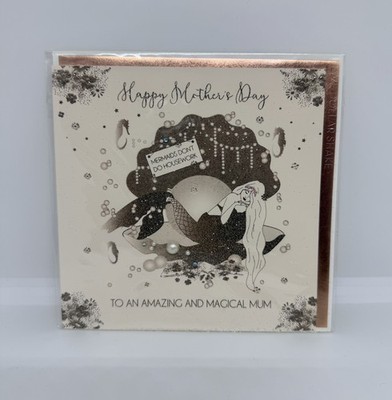 Happy Mother s Day, Meerjungfrau, Luxus handveredelte Karte von Five Dollar Shake 
