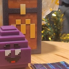 Rare 1/6 McDonald's Minecraft Grimace Toy Figure with Card 2023