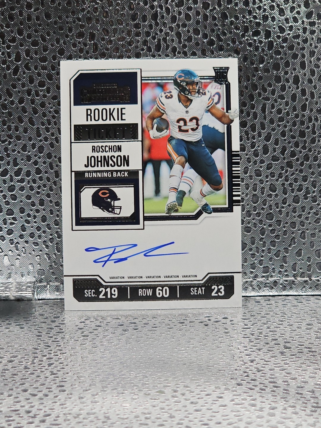 Roschon Johnson Rookie Ticket 2023 Panini Contenders Auto Chicago Bears #130