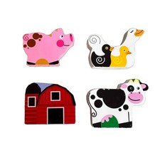 Melissa and Doug Chunky Wooden Puzzle Farm Animals Replacement Cow Barn Pig Duck