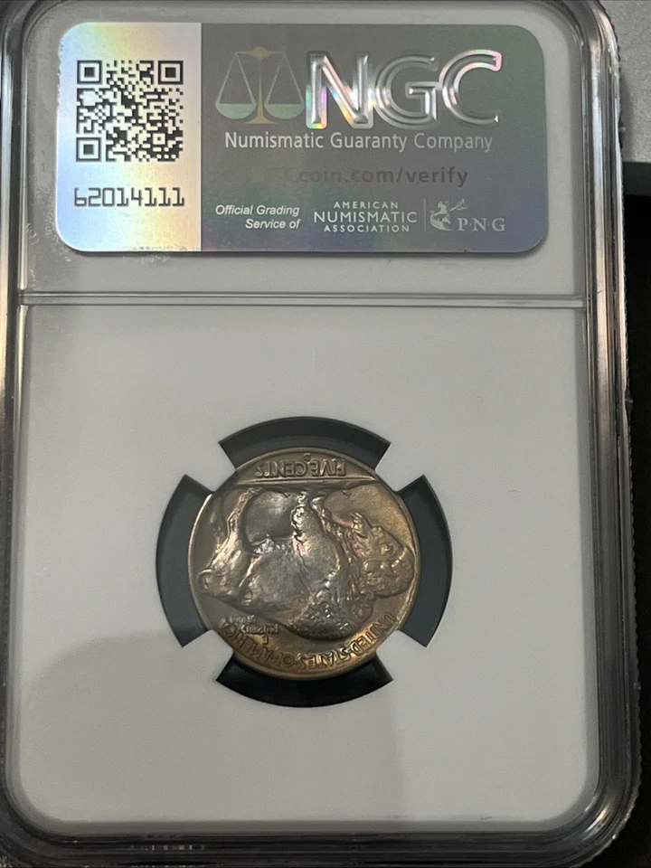 1938 DD - Double Die - MINT MARK ERROR & NGC ERROR NGC 66 Buffalo Nickel - Image 2 of 4