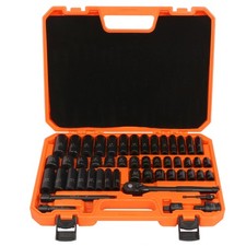 US PRO 50pc Socket Set Metric/Imperial Sizes 3/8" Drive Shallow/Deep Sockets