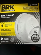 BRK Combination AC Powered Smoke + Carbon Monoxide Alarm #SMIC0100-AC
