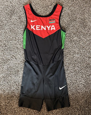 Nike Kenya Track Field Speedsuit One-Piece Black/Red/Green Men s M USA