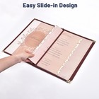 WeChef 30PC Restaurant 8.5x14 Menu Cover Trifold 6 View 3 Page Book Burgundy — photo 2