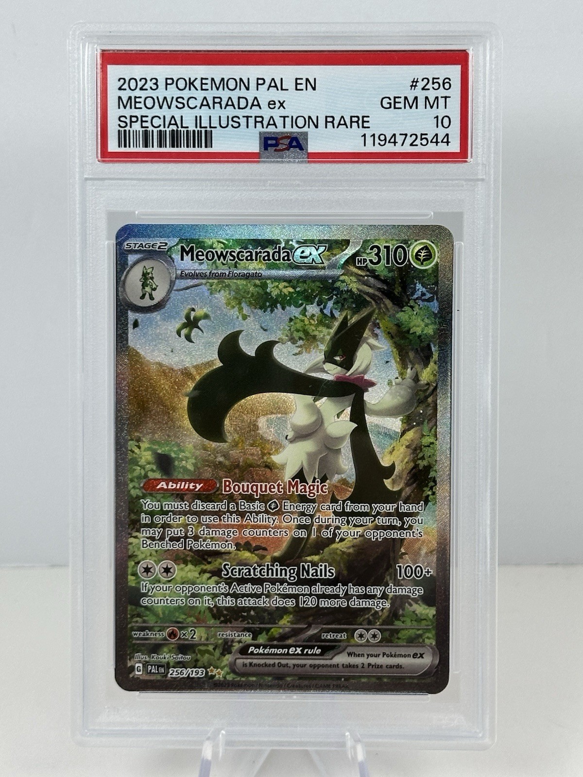 2023 Pokemon Meowscarada ex Special Illustration Rare EN Paldea #256 PSA 10