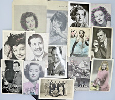 14 VINTAGE B & W PROMOTIONAL IMAGES / POSTCARDS OF CELEBRITIES  M870