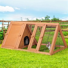 i.Pet Rabbit Hutch 119cm x 51cm x 44cm Chicken Coop Large Run Wooden Cage