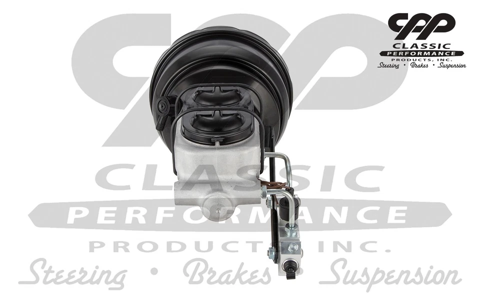 Chevy II Nova Pontiac Ventura 1968 a 1974 kit de refuerzo de freno eléctrico doble negro 8" Foto 3 de 4