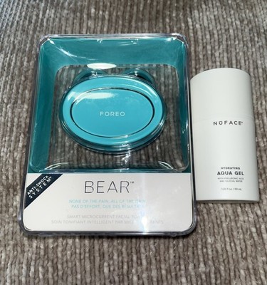 FOREO BEAR Microcurrent Facial Toning Device Mint + NuFace Activator Gel NIB