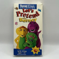 Barney & Friends Let’s Pretend With VHS Video Tape Classic Collection PBS Kids