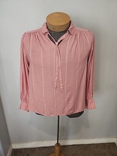 NWT A.N.A. Women's Pink Striped Blouse Size XL 35