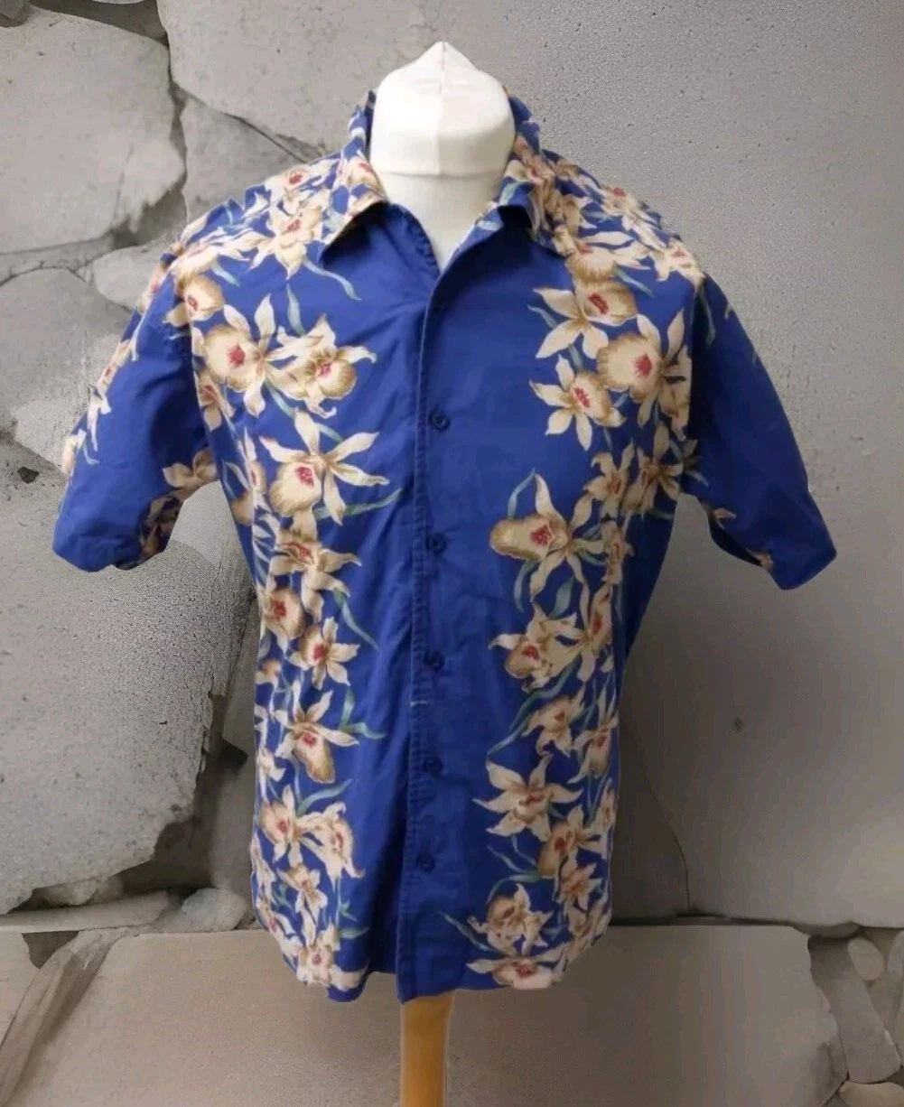 Lamberetta Blue Floral T Shirt Mens Short Sleeve. Size XL Exc Con