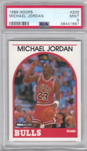 1989 Hoops Basketball Chicago Bulls Michael Jordan Card #200 PSA 9 MINT QTTY