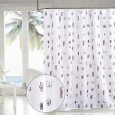 Spoof Taste Funny Interesting Cartoon Design Shower Curtain Set Waterproof US