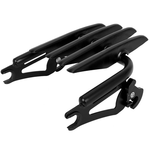 Black Backrest Sissy Bar & Stealth Rack For 09-25 Harley Road Glide Street Glide - Picture 14 of 17