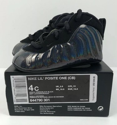 black and gold foamposites infants
