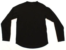 WATERPROOF POLYESTER BASE LAYER HYBRID MESH MENS CREW LONG SLEEVE XL BLACK