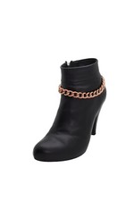 Women Western Bracelet Gold Metal Boot Chain Coral Color Links Anklet Shoe Charm