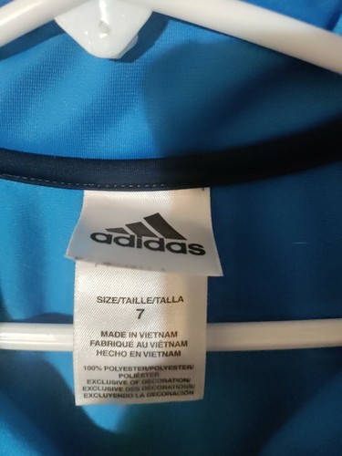 adidas Blue And Black Sport Jacket Youth Boys Size 7 Pre-owned In Good... - Picture 4 of 4