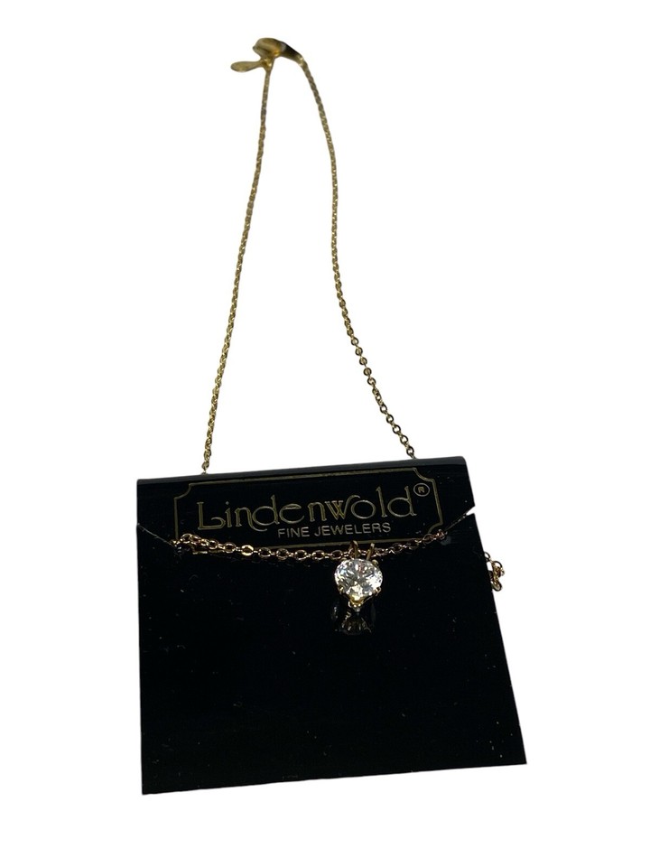 Lindenwold Fine Jewelers GoldTone 16" Necklace Round Cubic Zirconia