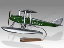 De Havilland 60.M Moth Floatplane Desk Wood Airplane New Model Large Scale 1/24