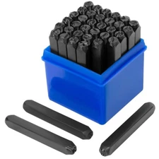 36pc STARK TOOLS NUMBER AND LETTER STEEL PUNCH SET 1/4" A-Z 0-9 #13103