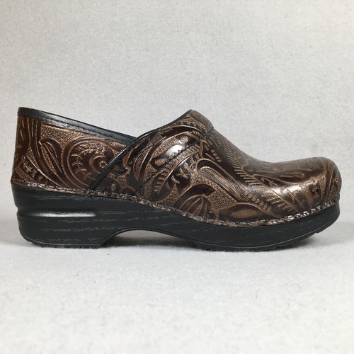 Sandales Dansko Sophie Pour Femme - Noires Et Argentées, Pointure 38 EU/8 US - Occasion