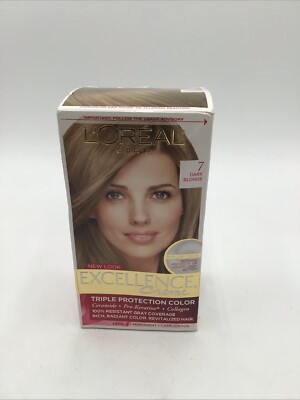 L'Oréal Paris Excellence Creme Permanent Hair Color   Shade 7 Dark Blonde, New