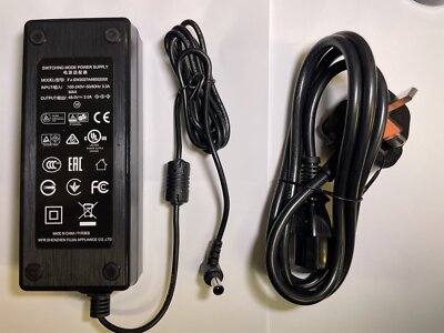 EU Ersatz für 48V 1,5A AC/DC Adapter für Mayflex DHI-NVR4104-P-4KS2 NVR Box