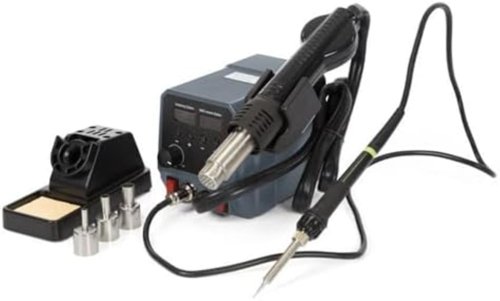 Velleman Stazione saldante multifunzionale 2-in-1, saldatore e pistola ad aria c