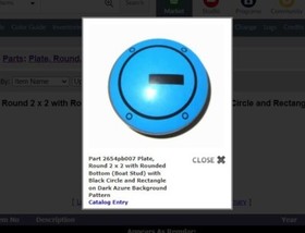 Misprinted Lego 2x2 Round plate from set 75148 Encounter on Jakku