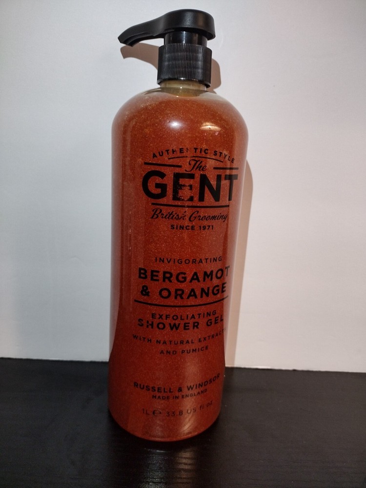 The Gent Bergamot & Orange Exfoliating Shower Gel 33.8 Fl oz New