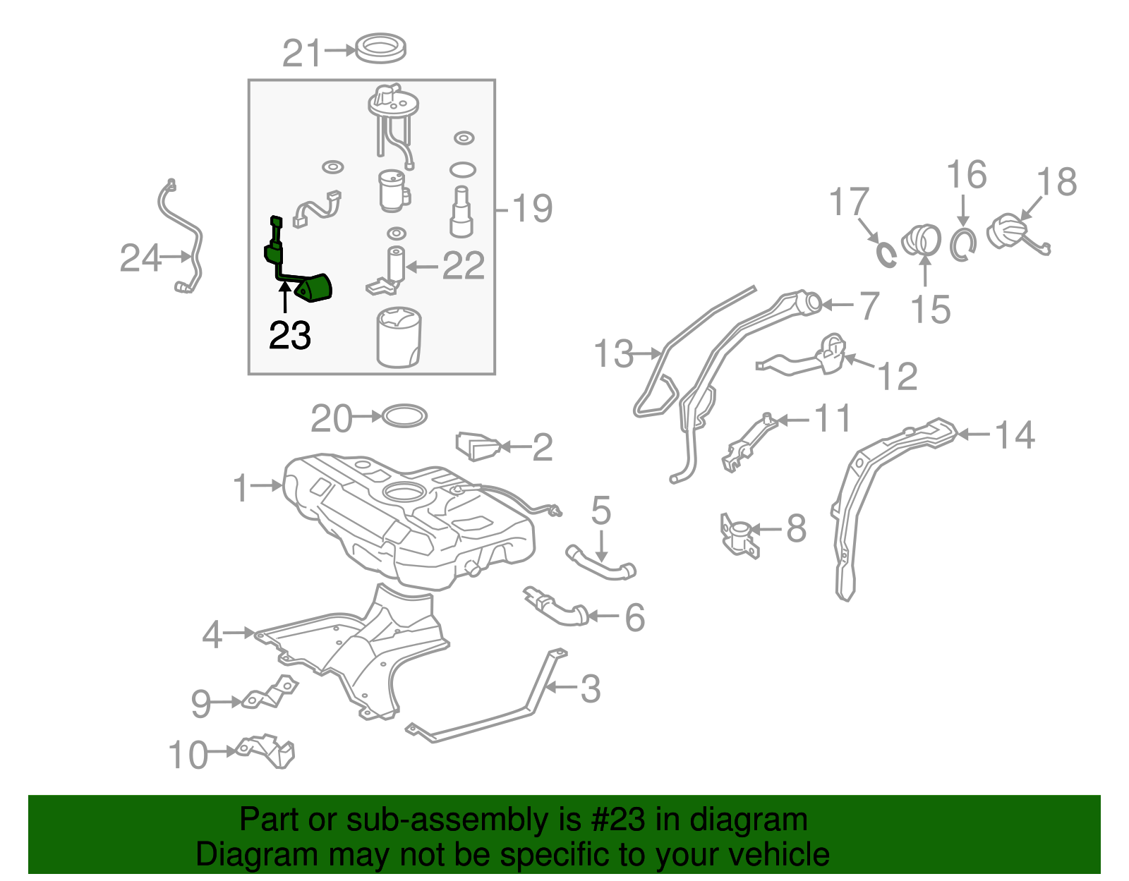 Fuel Gauge Sending Unit (Float) Toyota Corolla OEM/New eBay