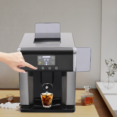 2in1 Self Dispensing Countertop Nugget Ice Maker Cold Water Making Machine