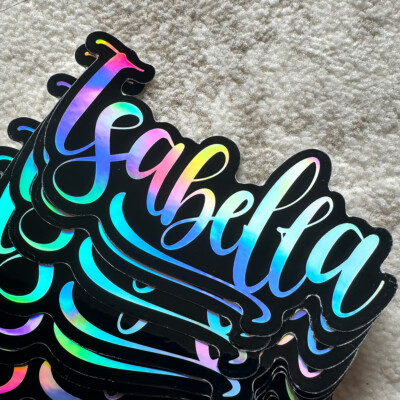 Graellsia　isabellae　92mm 2頭限り Name Sticker Pack : ISABELLA | for school or Office | graffiti