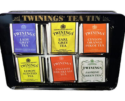 Twinings of London My Personal Collection Tin Can 6 Different Tea Flavors ~Empty
