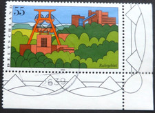 Republika Federalna RFN 2003 narożnik 4 Mi 2355, Zagłębie Ruhry, stemplowane