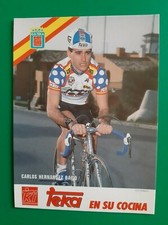 CYCLISME carte cycliste CARLOS HERNANDEZ BAILO équipe TEKA 1988 16,5 /12 cm