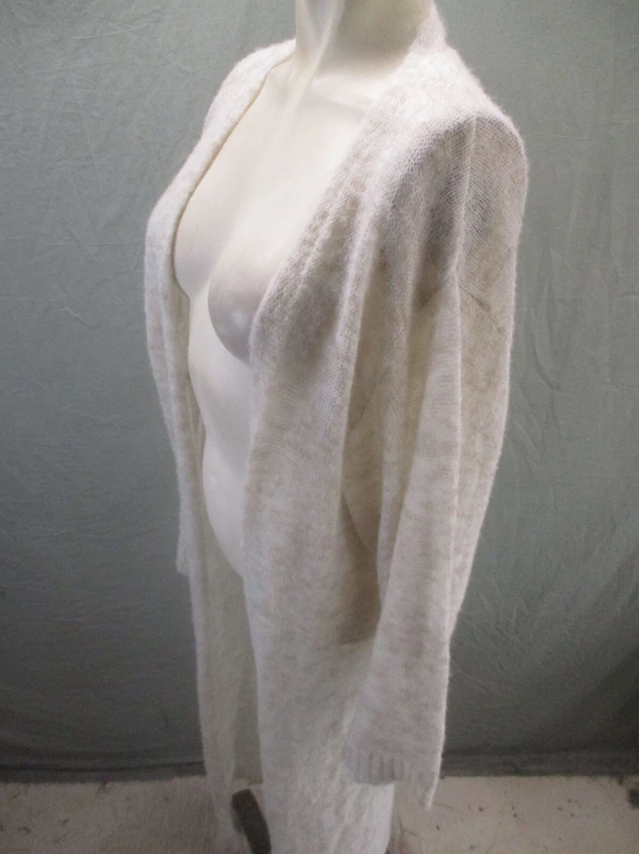 Maxi Cárdigan ANTHROPOLOGIE Talla Única Mujer Lana Marfil Manga Larga Frente Abierto 468 Foto 3 de 4