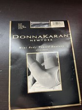 Vintage Donna Karan Mini Body Toners Pantyhose Hosiery Small Black Style 258