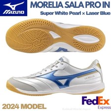 MIZUNO Futsal Shoes MORELIA SALA PRO IN Q1GA241325 S.White Pear/ Laser Blue NEW